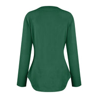 Traf 2024 Mujer Womens Long Sleeve Round Neck Shirts Side Split Basic Loose Tunic Tops Casual Shirts Ropa De Mujer Fashion