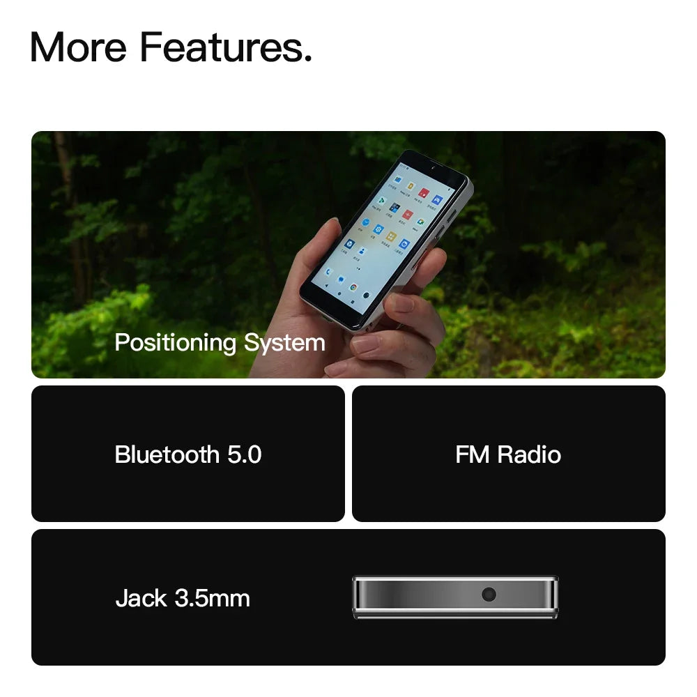 UNIWA Phonemax Q9 Mini Unisoc T606 4G Smartphone 4 Inch QHD 4GB RAM 64GB ROM Mobile Phone Android 14 2000mAh Small Phone Face ID