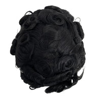 Toupee for Men Human Hair Wigs Men Toupee FPM Prosthesis Units Patch Curly Wave Toupee Hair Real Human Replacemet