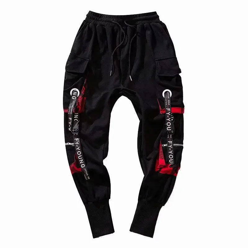Harajuku Fashion Techwear Men's Cargo Pants Hip Hop Punk Male Clothing Streetwear Joggers High Street Holiday Casual Trousers