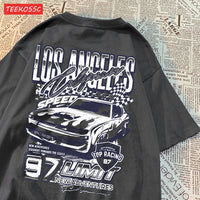 Cool Racing Cars Printed Short Sleeve Breathable Fashion T Shirts Breathable Streetwear Clothing Everyday Cartoon T-Shirt