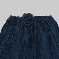 Beautyblue Women's Evening Dresses Elegant Maxi Dresses Loose Gauze Pleated Solid Color Tiered Off-The-Shoulder New Female Robe