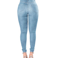 HOLE Denim Women 2025 High Waist Ripped Jeans for Women Skinny Black Pockets Jeans Woman Elastic Slim Jean Female Femme Pants