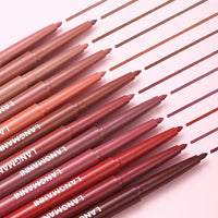 Integrated waterproof lipliner+lipstick lipstick lipstick set,no smudge,no fade,no cup,durable,easy to create a perfect makeup!