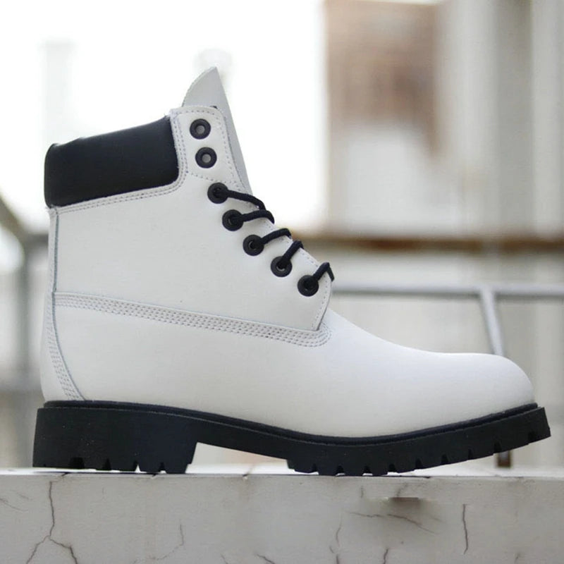 DOYUTIG Brand Split Leather Outdoor Boots For Men & Women Casual Couples Boots Fashion Mid Top Breathable Military Boots SG003