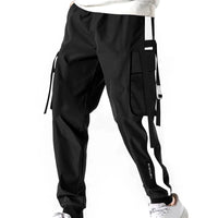 Classic Design Multi Pocket Cargo Pants, Men's Casual Loose Fit Drawstring Cargo Pants/Joggers For Spring Summer Outdoor