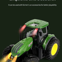 RC Farm Tractors Car 1/24 Radio Controlled Cars and Trucks 2.4G with Light Simulated Engineering Truck Model Toys for Children