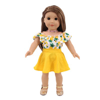 Baby Girls Dress Dolls Clothes Daily Fashion Dress For 18 inch American Doll Girl's Accessories 43Cm Baby Reborn,Generation Gift