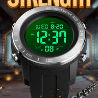 SKMEI 1524  2 Time LED Digital Wristwatches Mens Waterproof Chrono Count Down Male Hour montre homme Big Dial Sport Men Watch