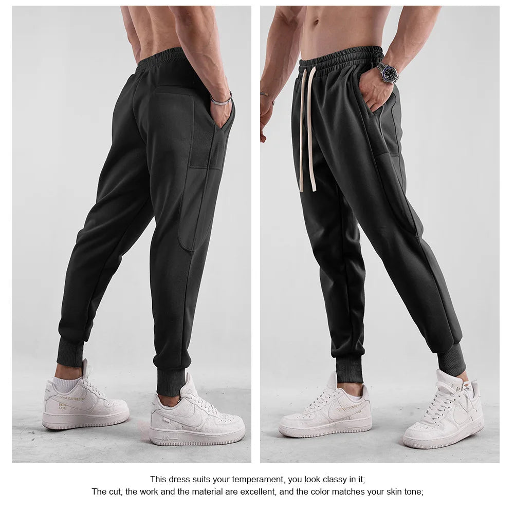 Men's Fashion Casual Pants Comfortable Running Joggers Gym Fitness Elastic Sport Training Trousers Sweatpants Bottom Man Costume