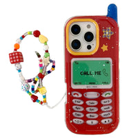 Funny 3D Mobile Phone Case For iPhone 16 Pro 15 14 13 Pro Max Protective Cover Fashion Cute Cases with Chain Funda