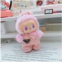Para 15-17cm Labubu V1 V2 Idol muñeca traje sombrero monos ropa regalo Mini ropa de muñeca de peluche accesorios de atuendo