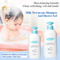 Baby Milk 2-in-1 Shampoo Children's Body Wash Gentle Skin Care Plant Extract Body Wash