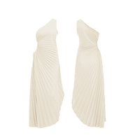 Women Elegant Long Dress Summer Sleeveless One-shoulder Pleated Hollowed Irregular Dress for Cocktail Party Beach Sundress Y2K