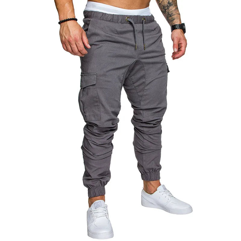 Men Pants Thin Fashion Casual Jogger Pants 2020 Streetwear Cargo Pants Men's Multi-pockets Trousers Fitness Gyms Sweatpants Mens