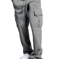 Men Cargo Loose Pants Spring Summer Male Retro Vintage Full Loose Wide Leg Pant LXDZ-ZL-5