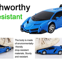 Electric RC Car 2 In 1 Transformation Robots Sports Vehicle Model Robots Boys Toys Remote Cool RC Deformation Cars Kid Toy Gifts