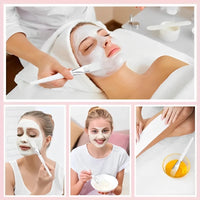 12/6/2pcs Facial Mask Brushes Set Face-Mask Applicator Soft Facial Application Brush with Clear Plastic Handle for Skin Care