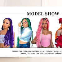 Braiding Hair Pre-stretched 26Inch Hair Extensions for Afro Crochet Braids Synthetic Fake Hair DIY Multi-Color Optio Jumbo Braid