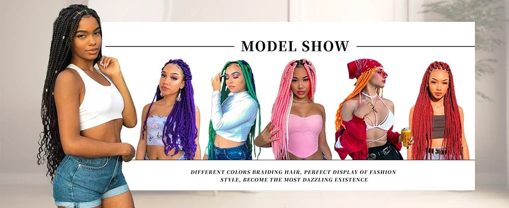 Braiding Hair Pre-stretched 26Inch Hair Extensions for Afro Crochet Braids Synthetic Fake Hair DIY Multi-Color Optio Jumbo Braid