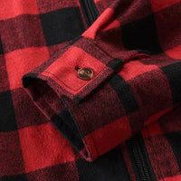 Men's New Plaid Hooded Sweater Long Sleeve Casual Thin Jacket Stand Hooded Shirt European Style Fashionable Outwear