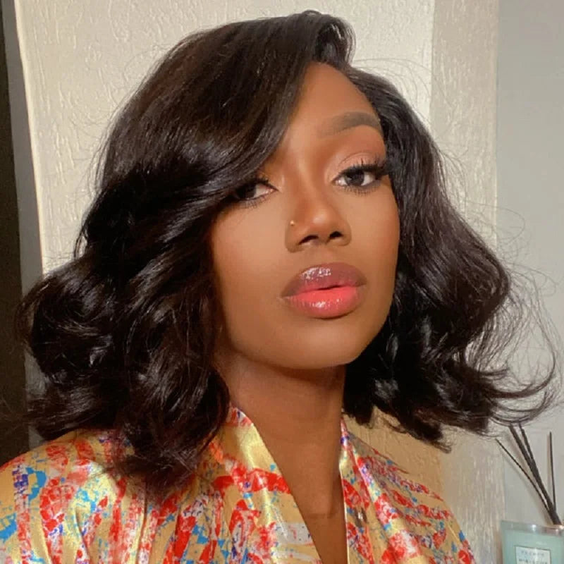 Double Drawn Glueless Short Bob Wigs Raw Vietnamese Hair Wig Body Wave Human Hair Lace Frontal Pre Cut 13x4 Hd Lace Wigs On Sale