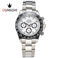 OUMASHI VK63 Man luxury panda watches Sports Quartz Watch Sapphire Stainless Steel Waterproof  Chronometer for vk63 Movement