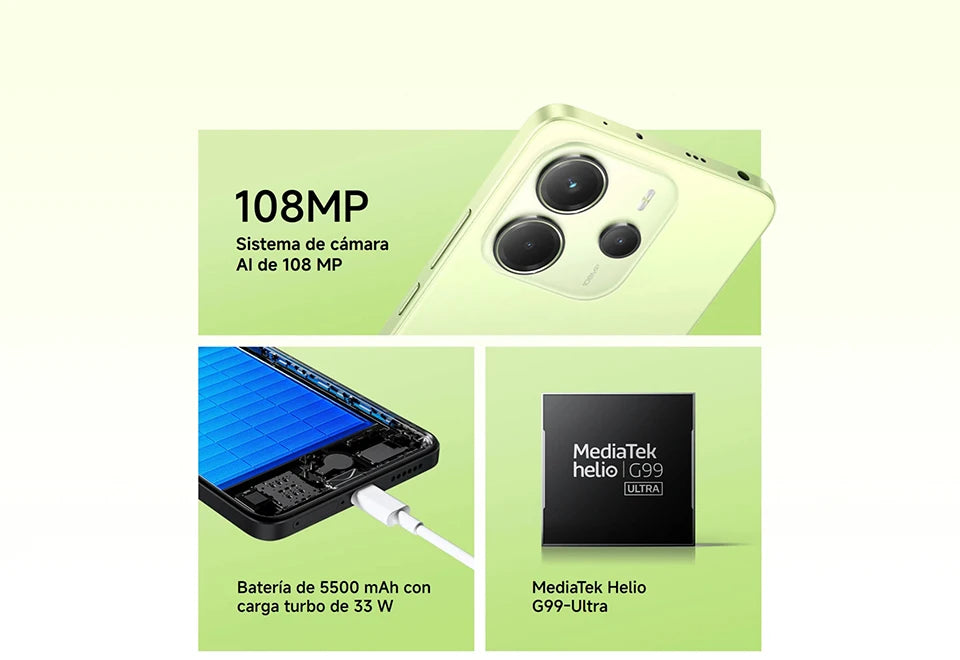 Xiaomi Redmi Note 14 4G, NFC, Helio G99-Ultra, 6.67'' AMOLED Display, 120 Hz, 108 MP AI Camera, Charger not Included