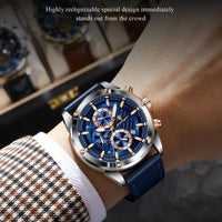 POEDAGAR Luxury Sports Man Wristwatch Military Quartz Men Watch Waterproof Luminous Chronograph Date Leather Men's Watches Reloj