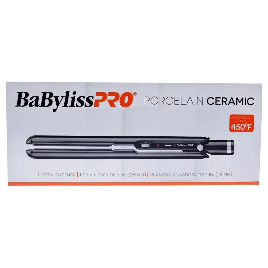 Porcelain Ceramic Straightening Flat Iron Model BP9557UC Black by BaBylissPRO for Unisex 1 Inch Flat Iron