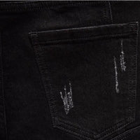 Fashion Trendy Slim Denim Jeans Men Distressed Ripped Holes Patches Spring Autumn Casual Design Korean Luxury Clothing Trousers