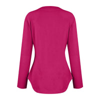 Traf 2024 Mujer Womens Long Sleeve Round Neck Shirts Side Split Basic Loose Tunic Tops Casual Shirts Ropa De Mujer Fashion