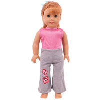 Baby Girls Dress Dolls Clothes Daily Fashion Dress For 18 inch American Doll Girl's Accessories 43Cm Baby Reborn,Generation Gift