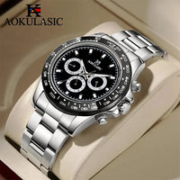 AOKULASIC Top Brand Fashion Men Wristwatch Automatic Mechanical Watches Day Display Reckon By Time Luminous Waterproof Watch