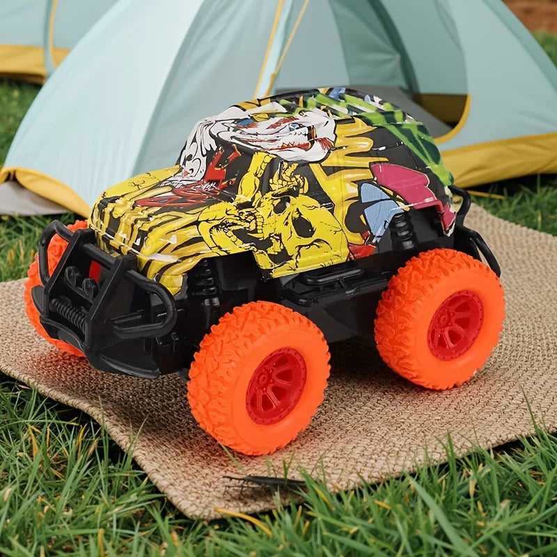 RC Cars for Kids, Double Sided Drawing Remote Control Car with 2 Remotes Battery Powered Graffiti Off-road Vehicle Toy