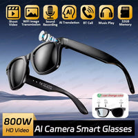 2025 Smart Glasses 32GB Memory with Camera Sunglasses Mini Camera Video Translation Bluetooth Call Anti-blue Glasses Man Women