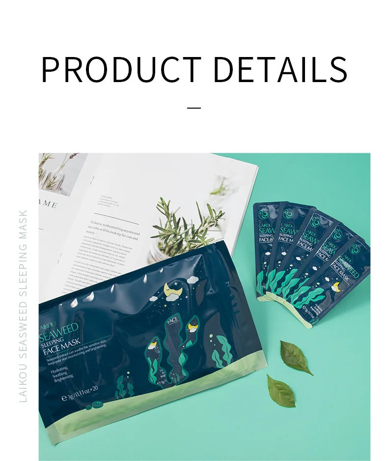 LAIKOU 7pcs Moisturizing Facial Mask Anti Wrinkle Firming Hydrating Sleeping Face Masks Face Mask Beauty Korean Skin Care