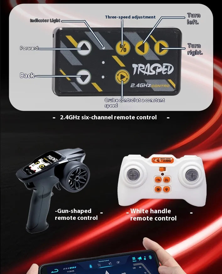 New RC car August  Product 1:64 Mini Alloy Car Model, Adjustable Lighting Formula Racing, Children's Remote Control Car