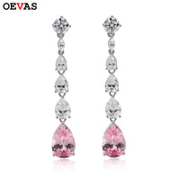 OEVAS 16.98cttw Moissanite Diamond Stud earrings Lab Grown 9*13mm Papalacha Drop Earrings For Women Sparkling Party Fine Jewelry