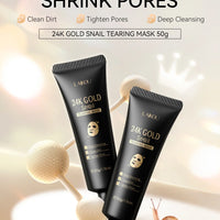 LAIKOU Sakura 24K Gold Peeling Face Mask Anti Wrinkle Whitening Acne Blackhead Removal Facial Tear Off Mask Skin Care Products