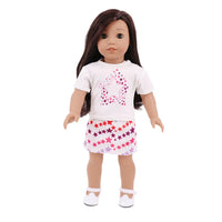Baby Girls Dress Dolls Clothes Daily Fashion Dress For 18 inch American Doll Girl's Accessories 43Cm Baby Reborn,Generation Gift