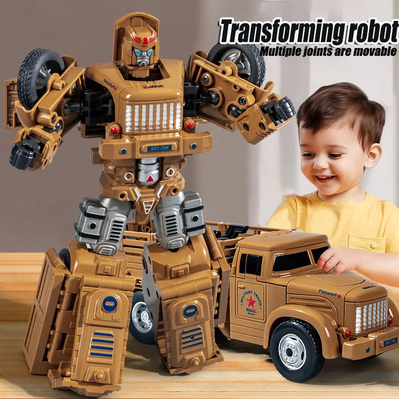 Best-selling boy toys: Manual transformation into autobots, military transport truck models, robot transformation toys, truck