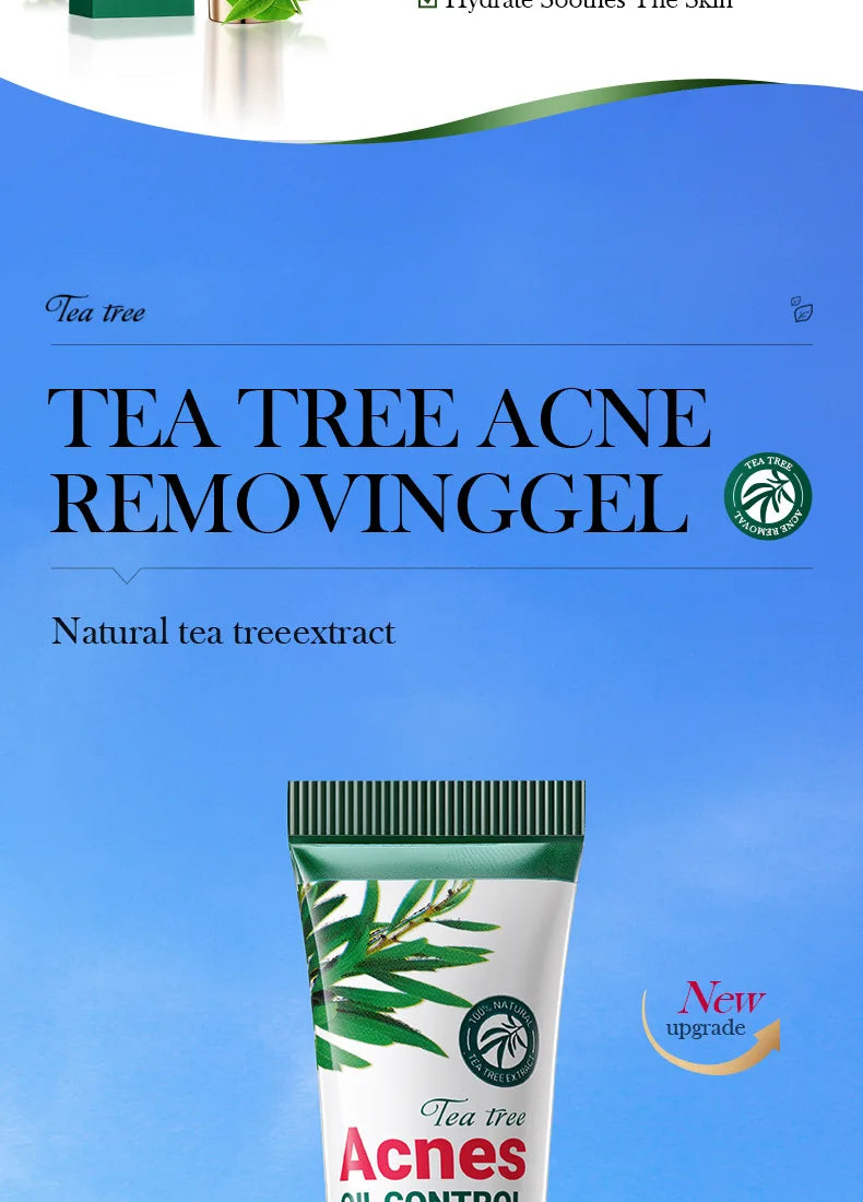 SADOER Tea Tree Acne Removing Cream Facial Skincare Oil Control Face Gel Creams Hydrating Moisturizing Facial Cream Skin Care