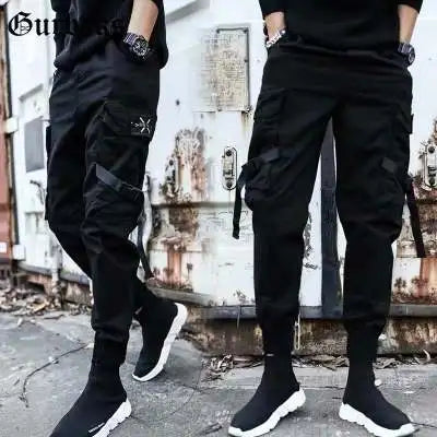Classic Design Multi Pocket Cargo Pants, Men's Casual Loose Fit Drawstring Cargo Pants/Joggers For Spring Summer Outdoor