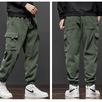 Spring Autumn New Style Elastic Waist Casual Pants for Men Stretch Straight Drawstring Harem Jogging Sports Long Pants Male