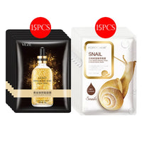30pcs BIOAQUA skincare Face Masks Women Face skin care Sheet Mask Moisturizing Anti-wrinkle Hydrating Snail Korean Facial Mask