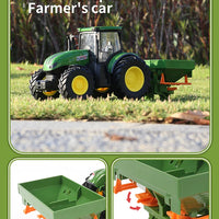 RC Farm Tractors Car 1/24 Radio Controlled Cars and Trucks 2.4G with Light Simulated Engineering Truck Model Toys for Children