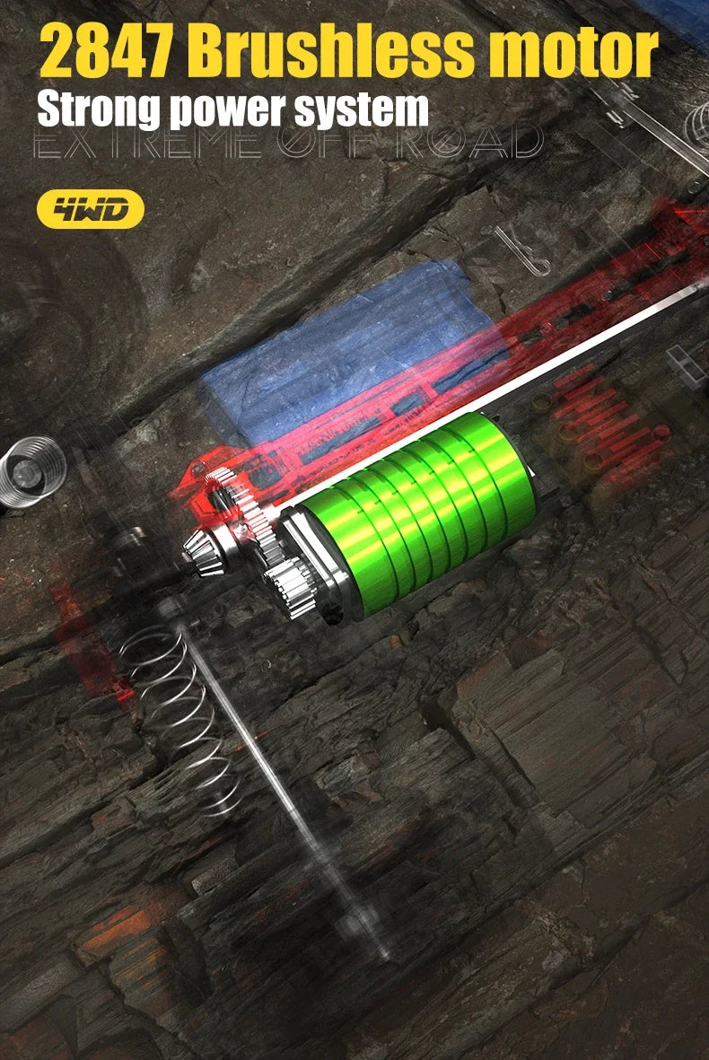 Rc Car Off Road 4x4 50km/h Or 75km/h High Speed Brushless Motor Monster Truck 1/16 Desert/Snow Racing Drift Cars Toys For Boys