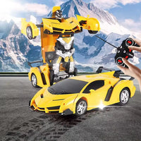 Electric RC Car 2 In 1 Transformation Robots Sports Vehicle Model Robots Boys Toys Remote Cool RC Deformation Cars Kid Toy Gifts