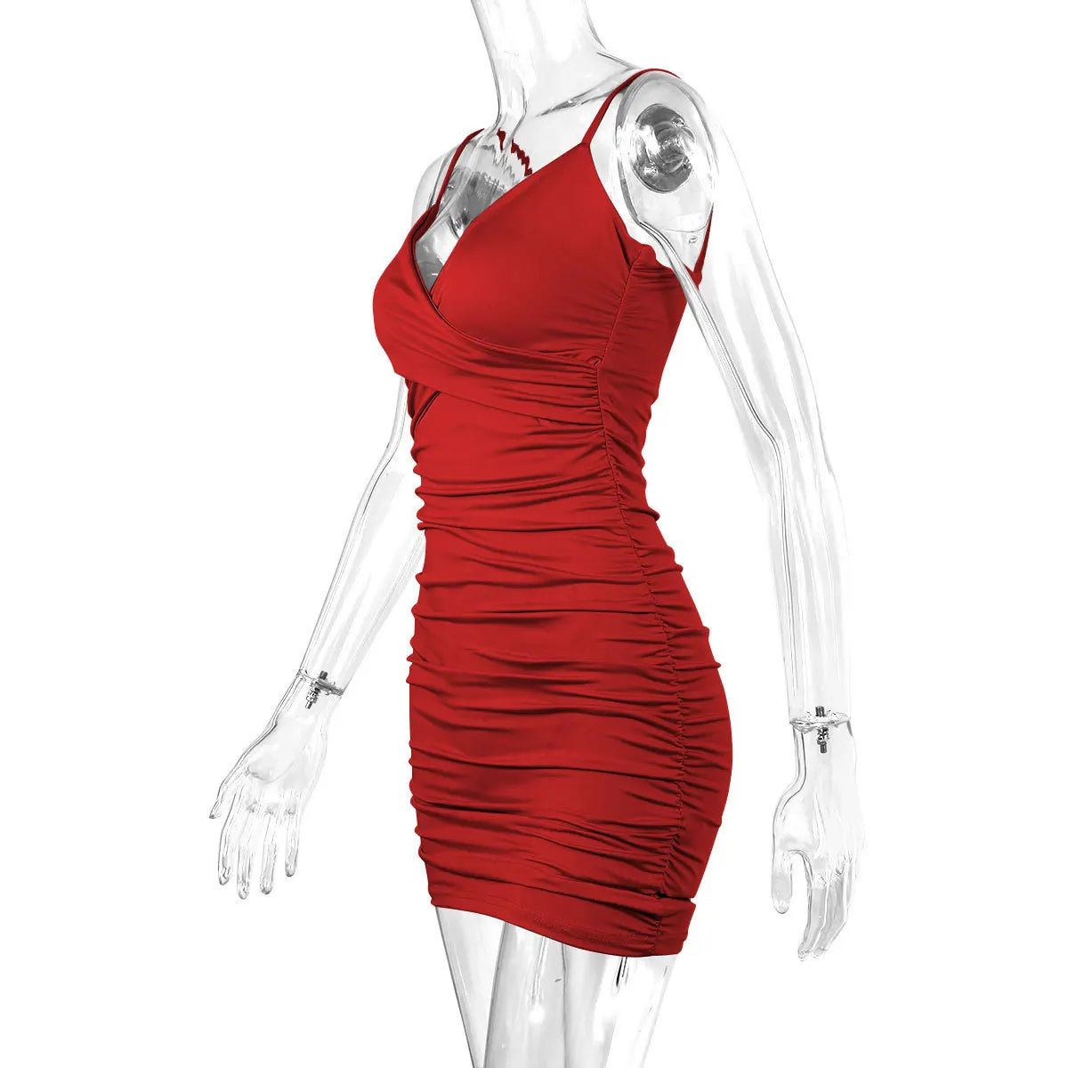 Women's Sexy Spaghetti Strap Bodycon Short Dresses,Mini Dress,Red Dresses,Woman Clothing,New In Dress,Party Dress,Clothes